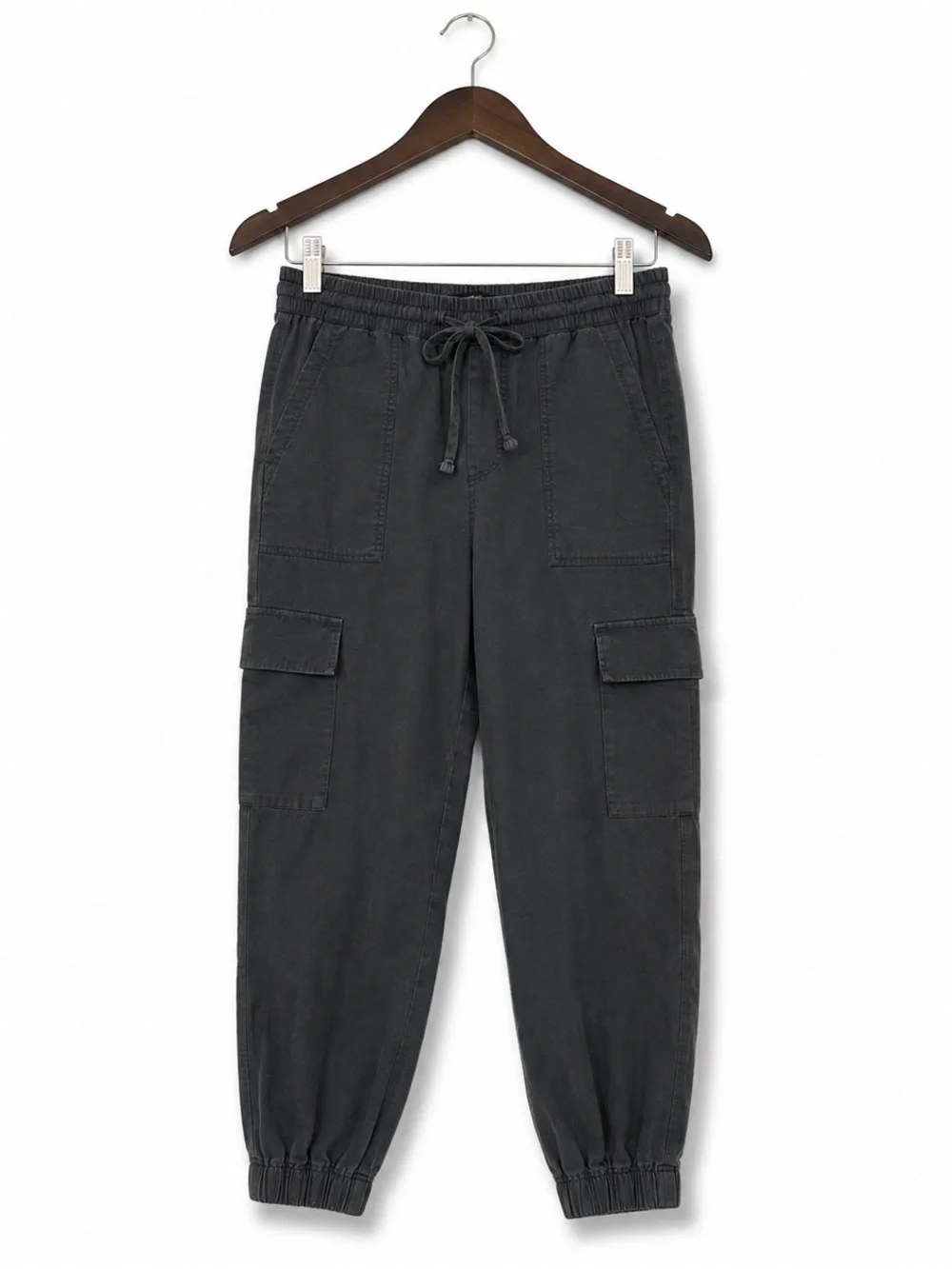 Banana Republic Charcoal Gray Cotton Linen Blend Cargo Jogger Pants Small